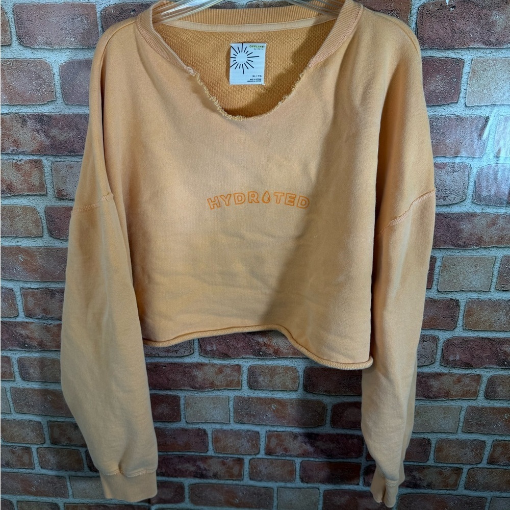 Aerie Offline women’s orange crop top sz. XL